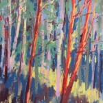 Gail Sibley, "Trees And More Trees," pastel on Wallis paper, 12 x 9 in