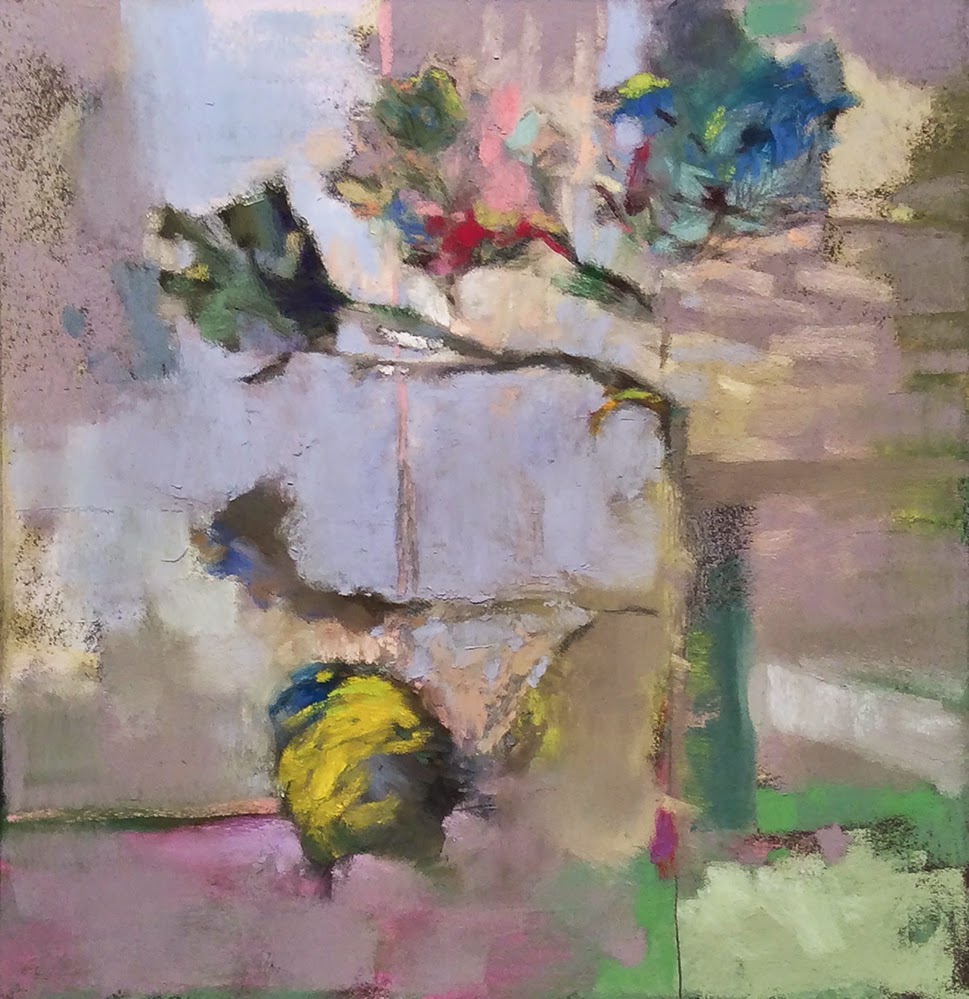 Casey Klahn, 5 Green Roses. The Ark of Movement, 2014, pastel, oil stick, & graphite, 10 3/4 x 10 1/4 in