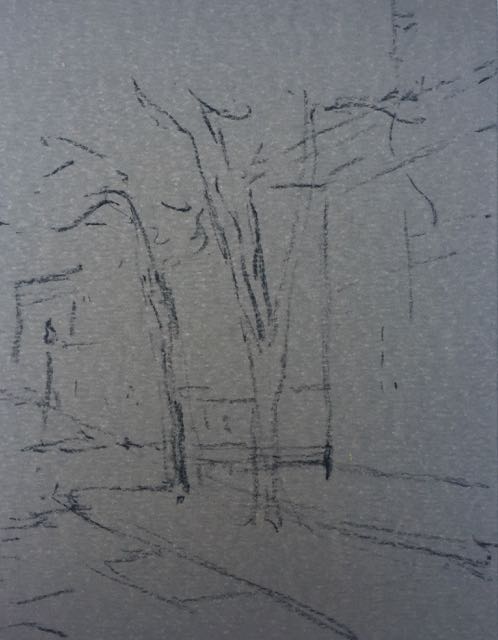 drawing for the plein air pastel