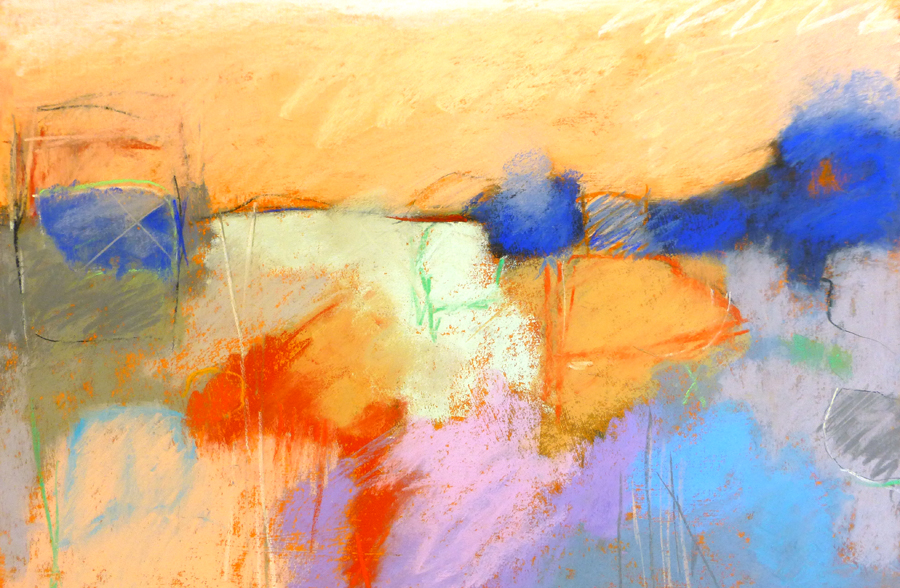 Arlene Richman, "Erupt," pastel, 14 x 21 in