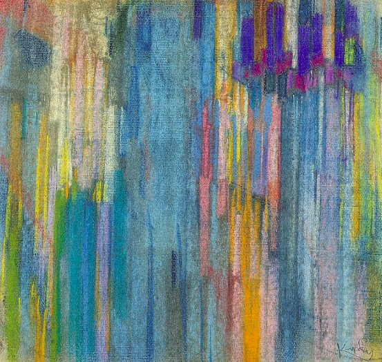 Frantisek Kupka, "Arrangement of Verticals," 1911-1913, pastel on gray paper,18 7/8 x 19 5/8 in (48 x 50 cm), Musee National d'Art Moderne, Centre Pompidou, Paris