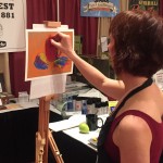 And here's me at work on the first demo using Schminke pastels