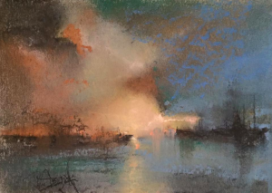 August's Awesome Pastels: Rob Gregoretti, "Untitled," pastel on multimedia board, 5 x 7 in