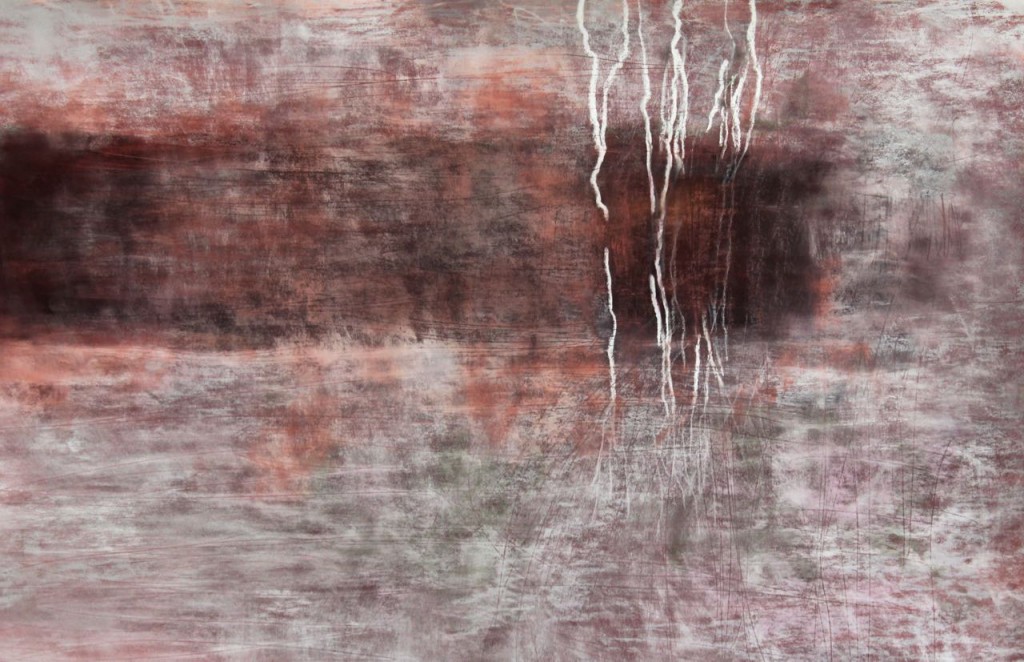 Pirkko Mäkelä-Haapalinna, “Deep Passage,” 2015, Terry Ludwig and Sennelier pastels over ink on Pastelmat, 22 7/8 x 33 1/2 in (58 x 85 cm) 