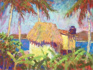 Simplify, Simplify, Simplify: Gail Sibley, "View From Martin's," Sennelier pastels on Wallis paper, 9 x 12 in