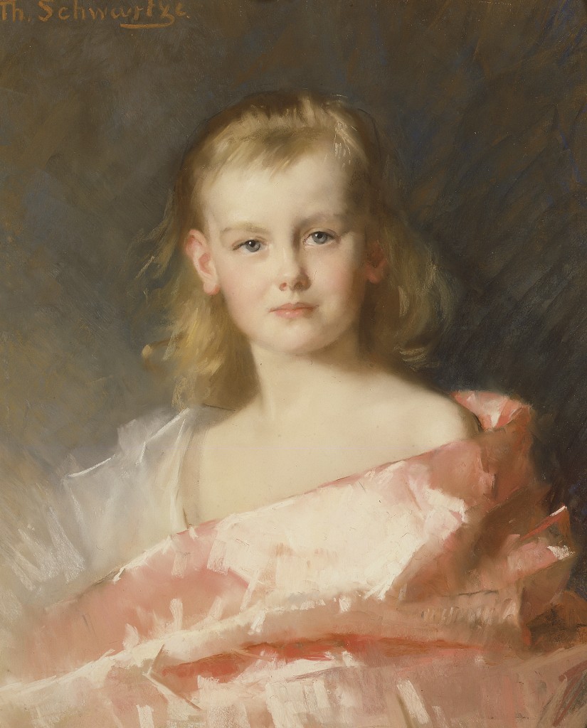 Thérèse Schwartze, "Portrait of Crown Princess Wilhelmina," n.d., (c. 1888), pastel on paper, 60 x 50 cm (23 5/8 x 19 11/16in), Foundation for the Historical Collections of the House of Orange-Nassau