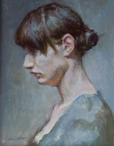 Vianna Szabo, "Blue," pastel, 14 x 11 in