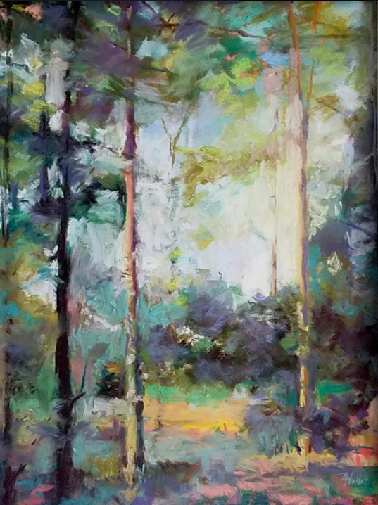 May: Melissa Gallo, "In The Woods," Terry Ludwig pastels on UArt 400 paper, 14 x 11 in