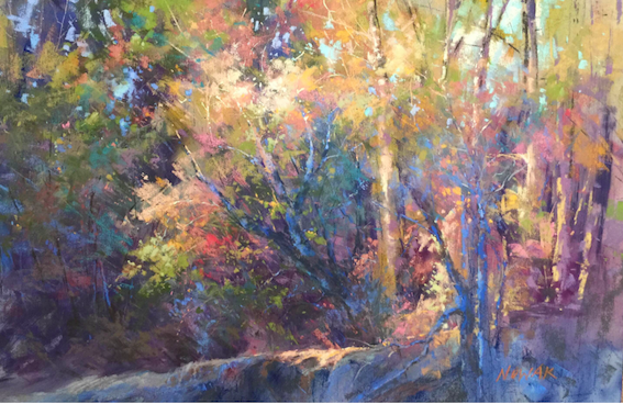 Nancy Nowak, Morning Has Broken, pastel on UArt, 12 x 16 in. Here I am pushing color. This painting was juried into the IAPS 2016 Exhibition at The Salmagundi Club in NY. It’s also going to be in The American Impressionist Society's 17th Annual National Juried Exhibition coming up in September. 