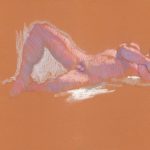Duane Wakeham, "David Sleeping," pastel on Canson Mi-Teintes, 12 x 16 in
