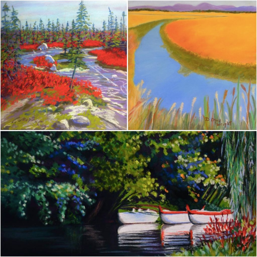 31 in 31: Clockwise from left are paintings (cropped) by: Rae Smith, DMae Wright, Lynn Howarth