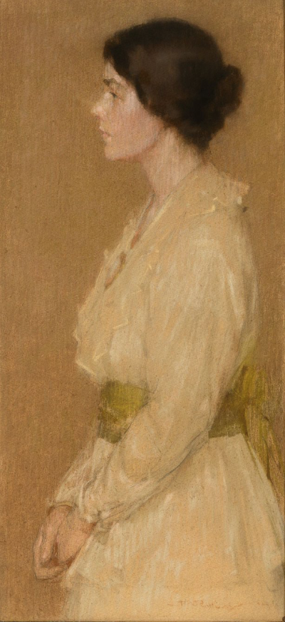 Florence Rodway, "Portrait," 1916, pastel on paper, 94.3 x 43.5 cm, Art Gallery of New South Wales, Sydney, Australia 