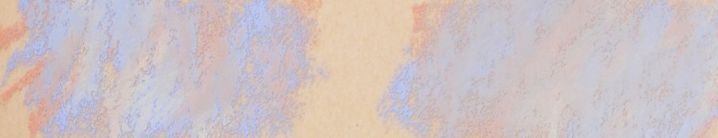 To Blend Or Not To Blend Pastels: Here is the swatch with three colours of same value used. On the sanded paper, some of the individual colours are seen in the blended version but the mark-making is less visible.
