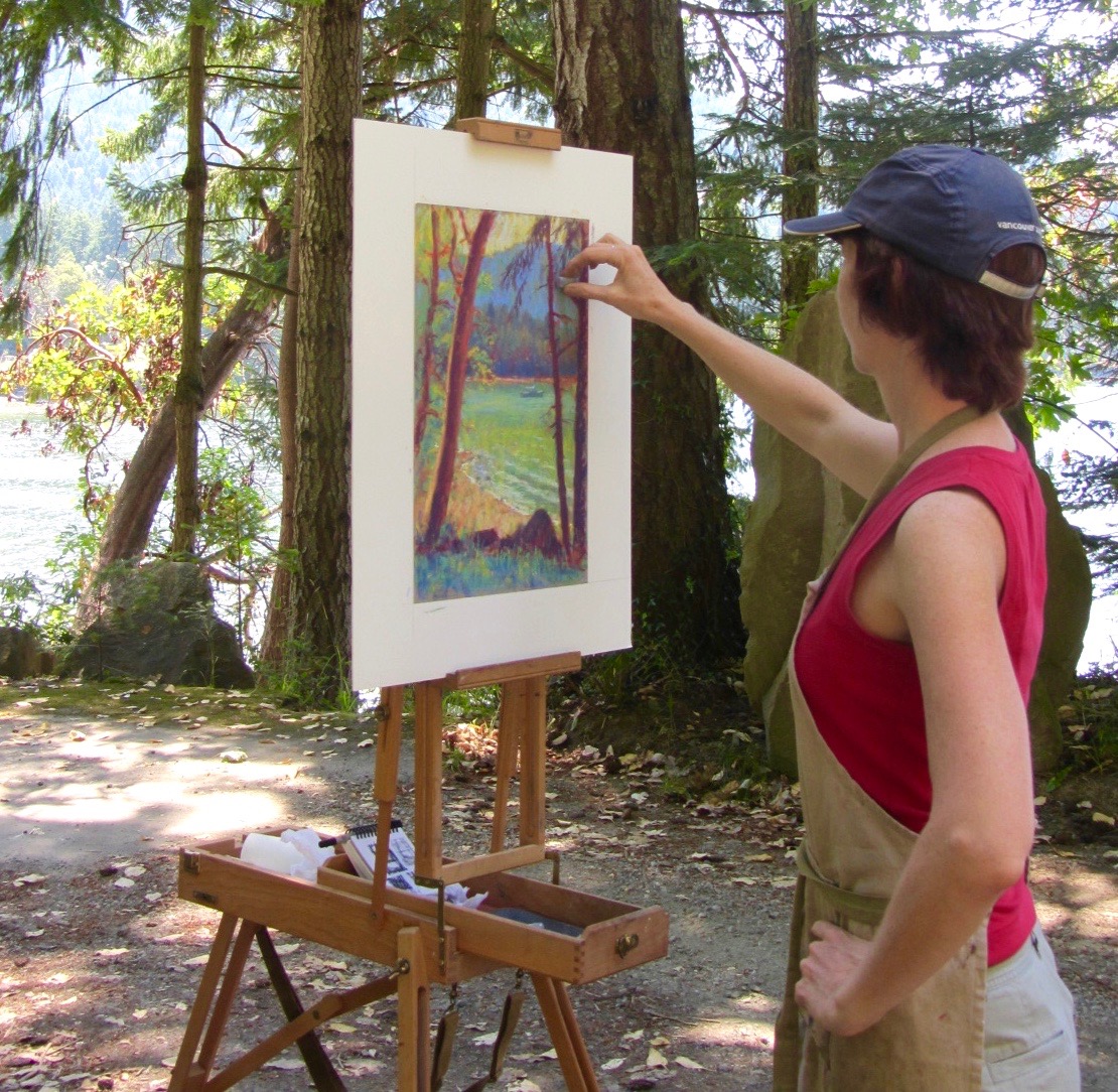 Gail painting en plein air
