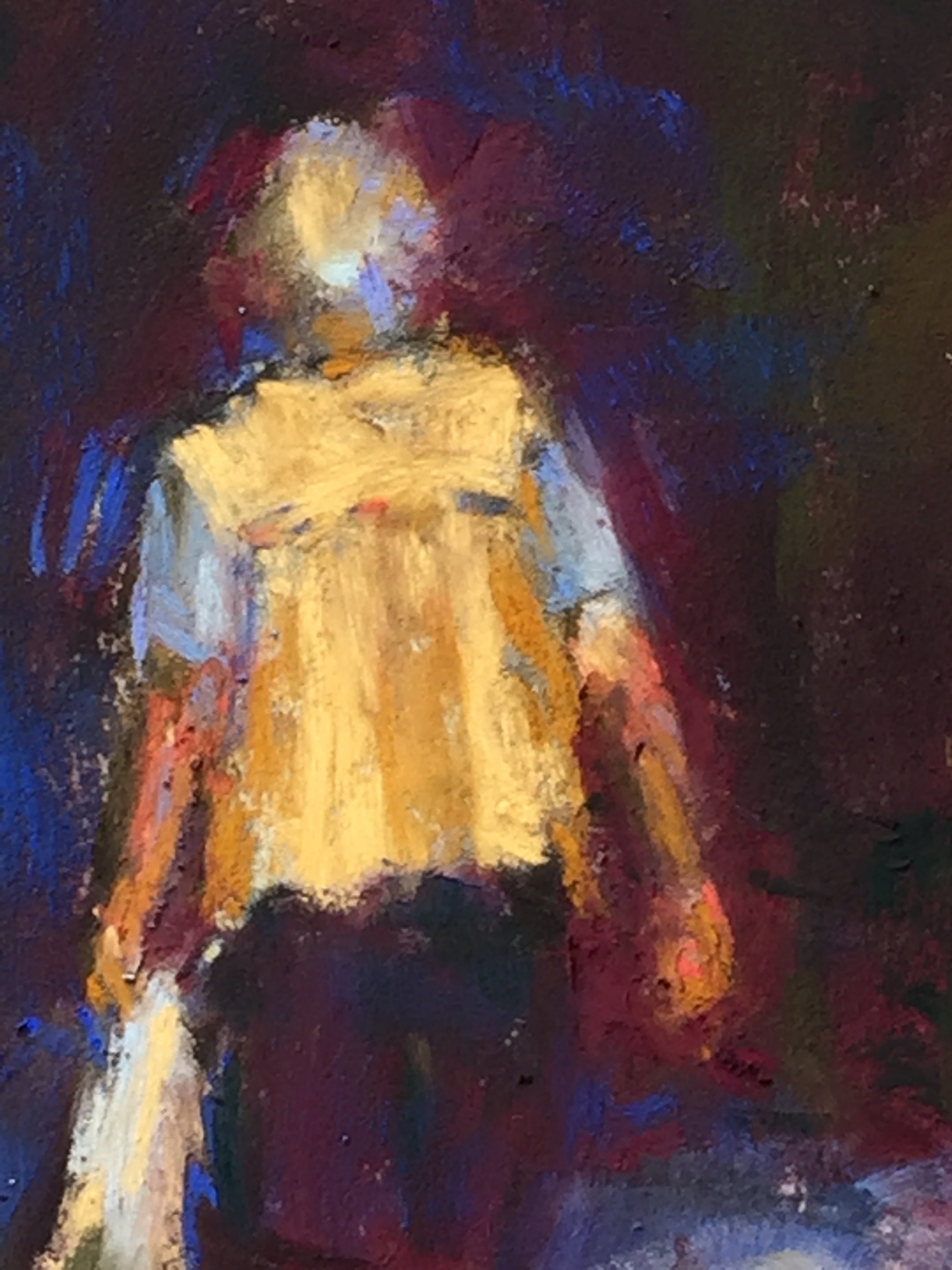 DK Project: Gail Sibley, "Passing Through (Budapest)" - detail, Unison pastels on UArt 500 grit paper, 12 x 13 in