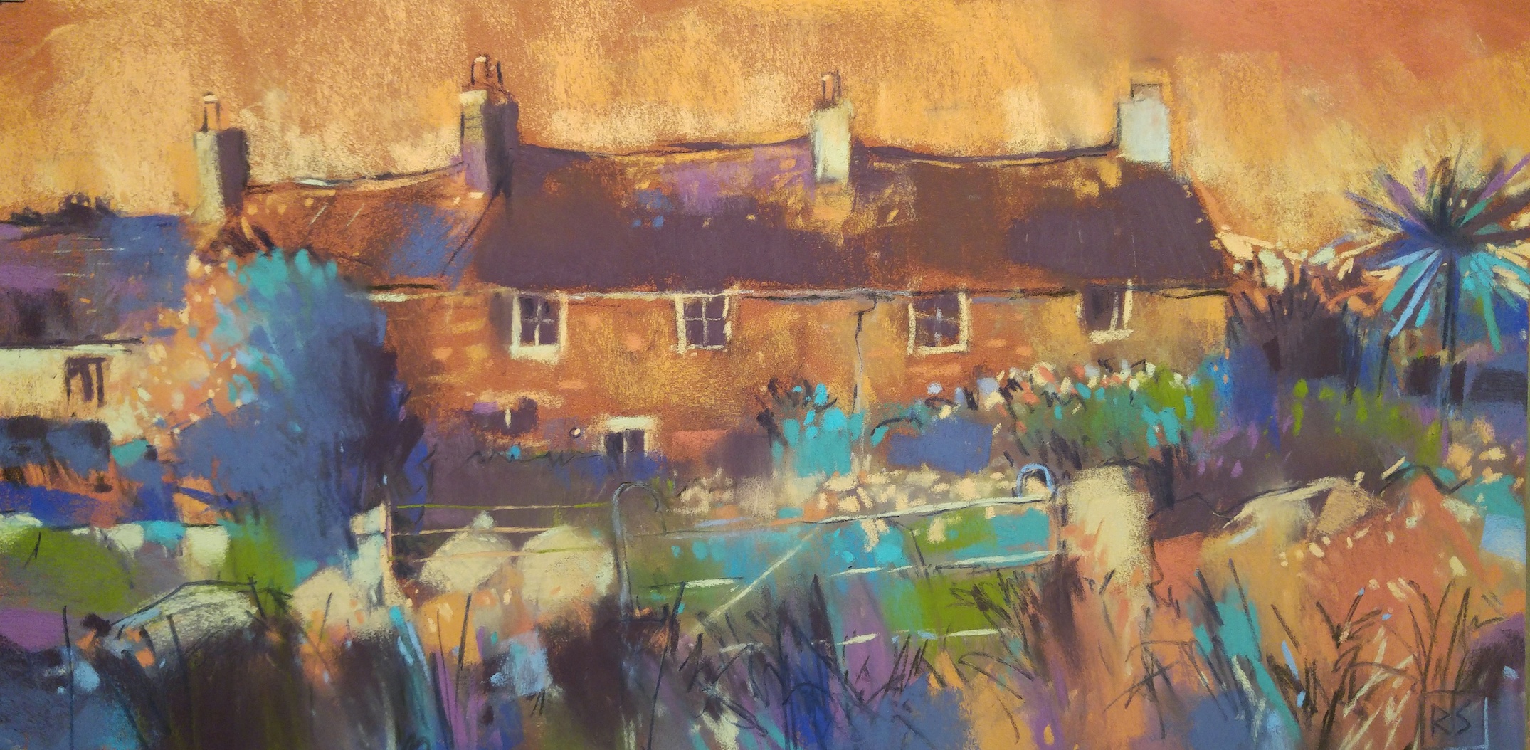 Richard Suckling, "Zennor Magic," pastel on Sennelier LaCarte, 19 ¾ x 9 ¾ in. A recent Cornish pastel based on a location sketch. Looser than my usual studio style benefiting from my plein air experience.