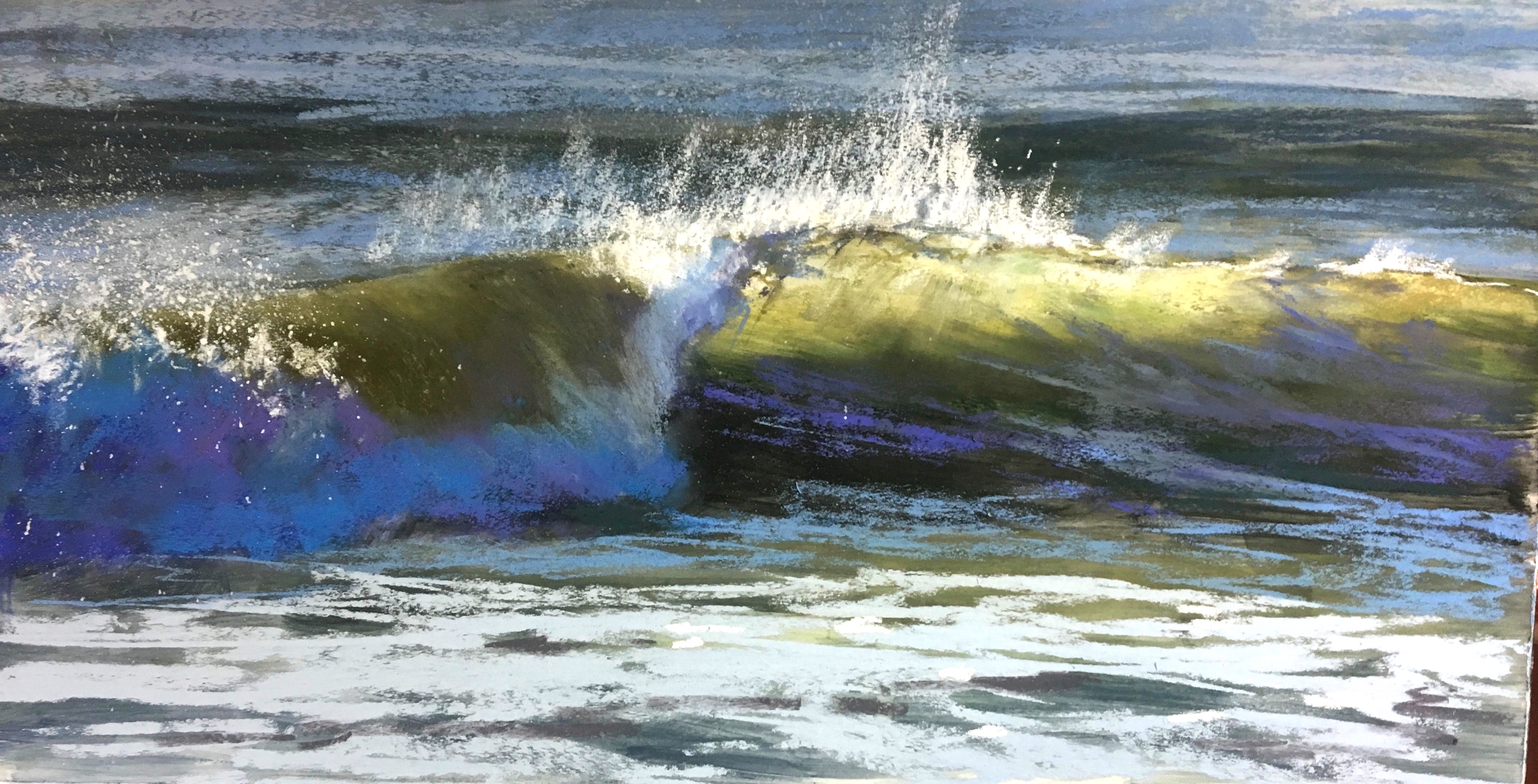 Jeanne Rosier Smith, "Alight," pastel, 10 x 20in , sold. This painting was done as a demo for an opening at Cecil Byrne Gallery in Charleston last spring.