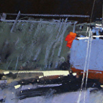 Tony Allain, "Low Tide Porthleven," pastel, 10 x 34 in
