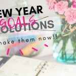 Photo with text: New Year Resolutions