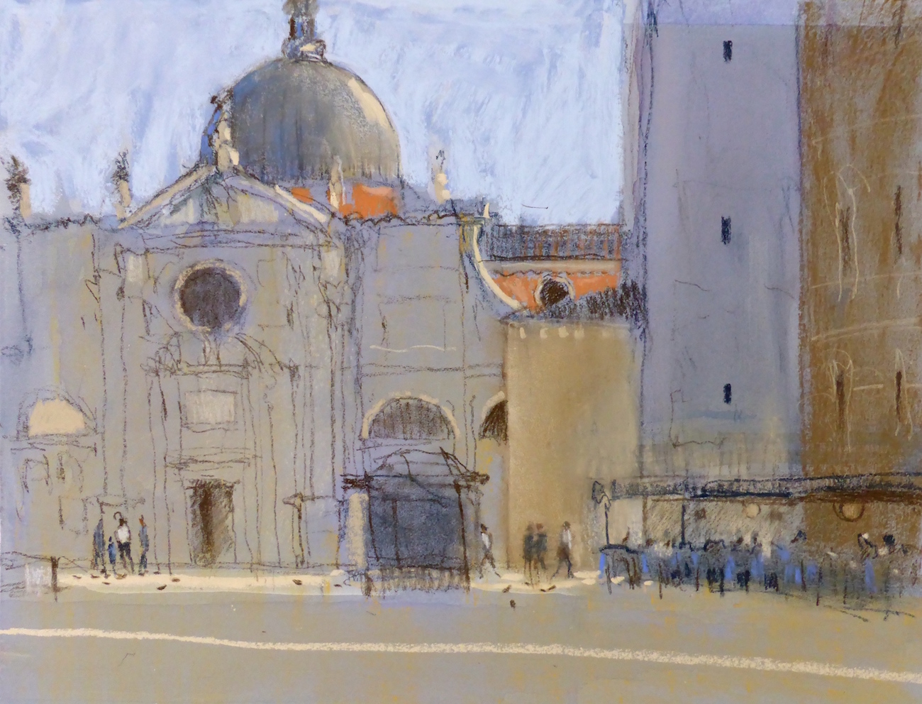 Felicity House, "Campo Santa Maria Formosa, Venice," 2015, assorted pastels on Art Spectrum paper 9 x 11 in. Sold. My favourite square to paint in Venice - lovely vistas, always interesting.