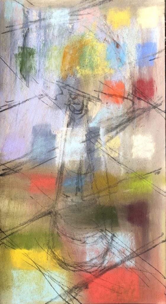 Explore a single subject: Recycled UART paper (pastel brushed) with subject drawn up in vine charcoal