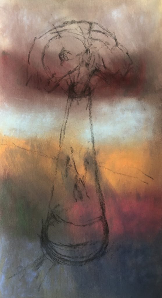 Explore a single subject: Vine charcoal drawing on recycled UART 400 paper.