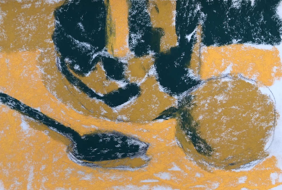 Unison Colour 36-set of pastels: First layers on for "Almost Stewed"