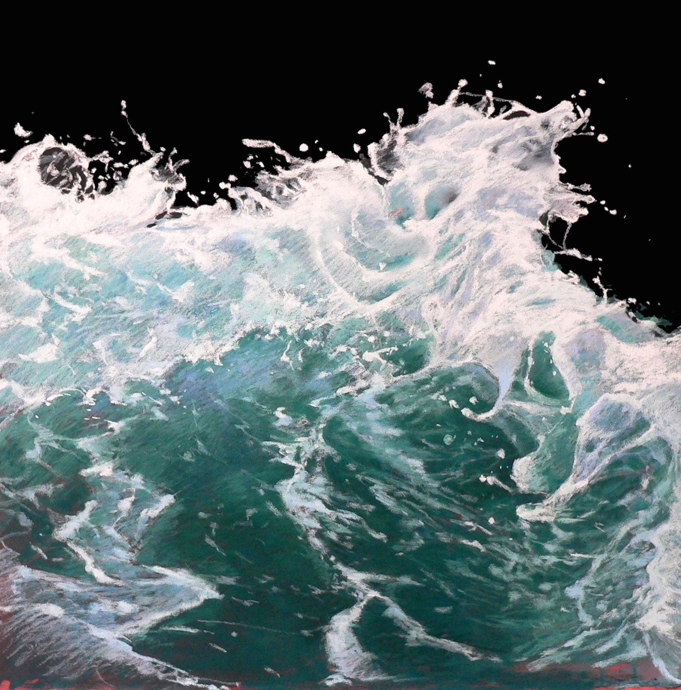 Jessica Masters, "Wave 17," 2018, pastel on board, 29 x 29 in. Available.
