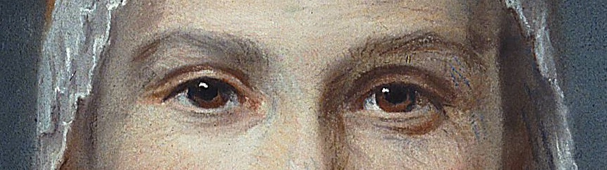 Female Artist: Marie-Geneviève Navarre, "Portrait of a Young Woman," 1774, pastel on paper, 24 x 19 3/4 in, National Museum of Women in the Arts (NMWA), Washington, DC - detail.