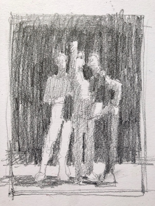 Using black paper: The thumbnail for "We Three". 