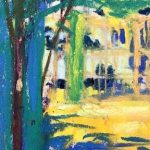 A plein air painting in 20 minutes: Detail of final painting
