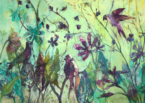 Judy Tate, "Bird Song," soft pastels.