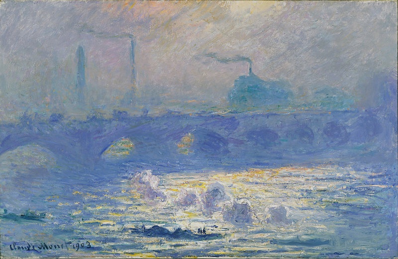 Claude Monet, "Waterloo Bridge, Sunlight Effect," 1903, oil on canvas, 25 x 39 in, The Denver Art Museum, Denver, Colorado, USA