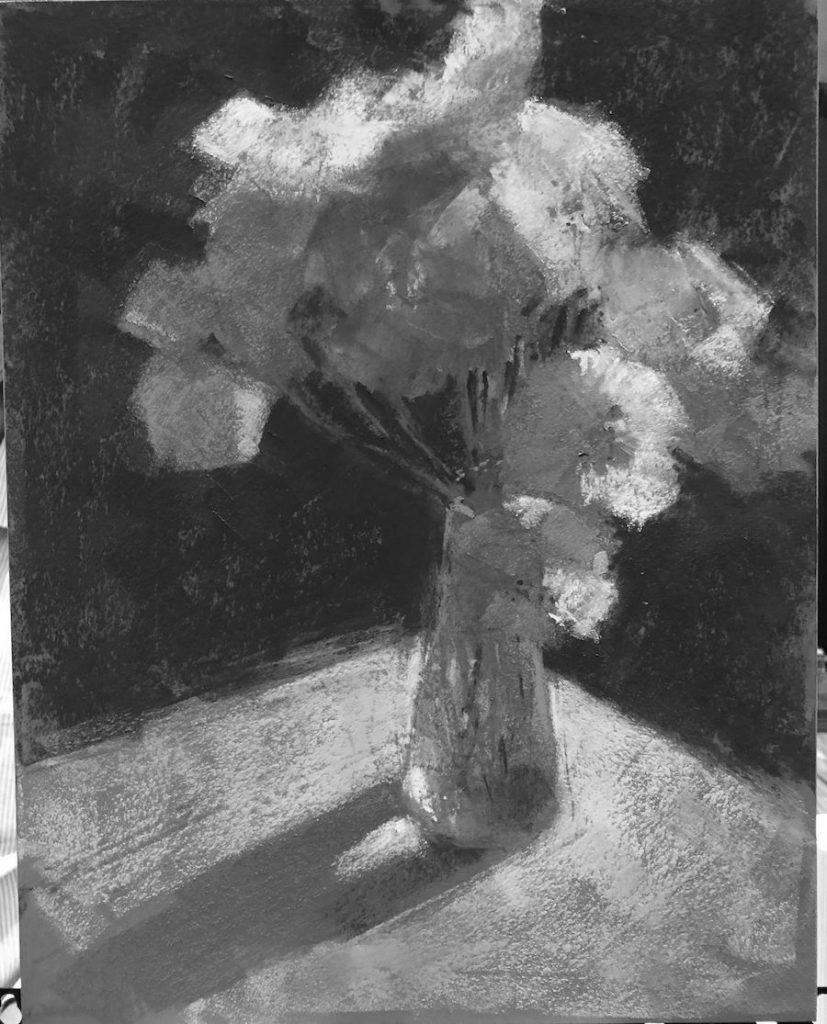 Benefits of Doing Thumbnails: Gail Sibley, "Iceland Poppies," in black and white