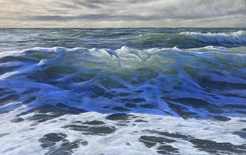 Gareth Jones, A Ray of Hope, 2020, Unison Colour and Mount Vision pastels on Sennelier La Carte Pastelcard, 60x80 cm. Sold. A second consecutive Bold Brush top 15% entry