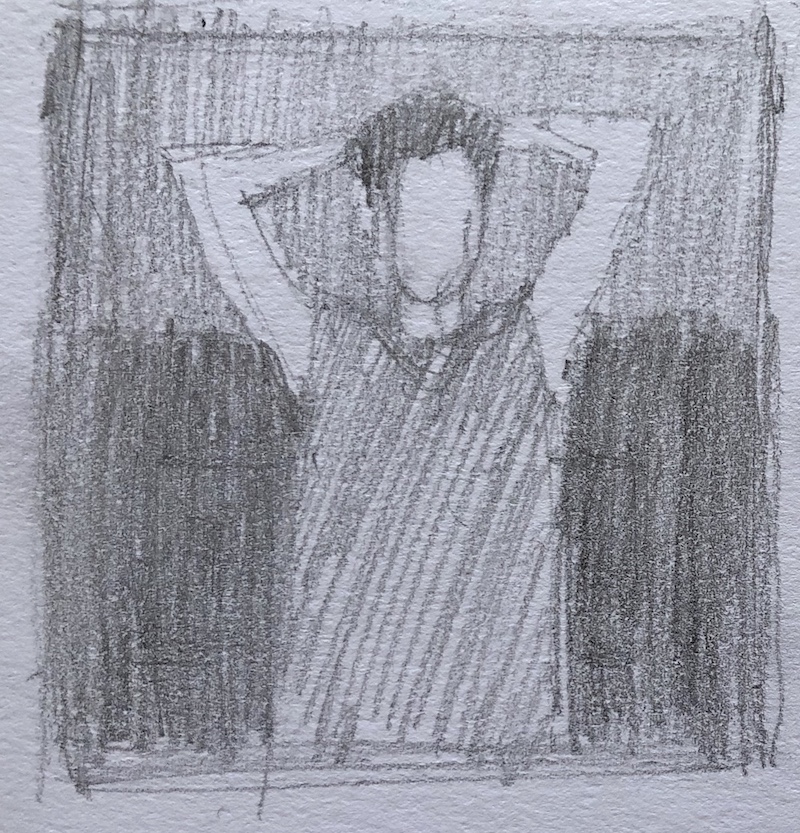 An Artist's Eye: Thumbnail 2 - square format. This focuses attention on why I'm wishing to paint this subject. 