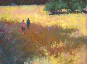 Deal with the foreground: Done!! Gail Sibley, "Exploring the Possibilities (on SSI)," Unison Colour on UART 400, 9 x 12 in. Available.