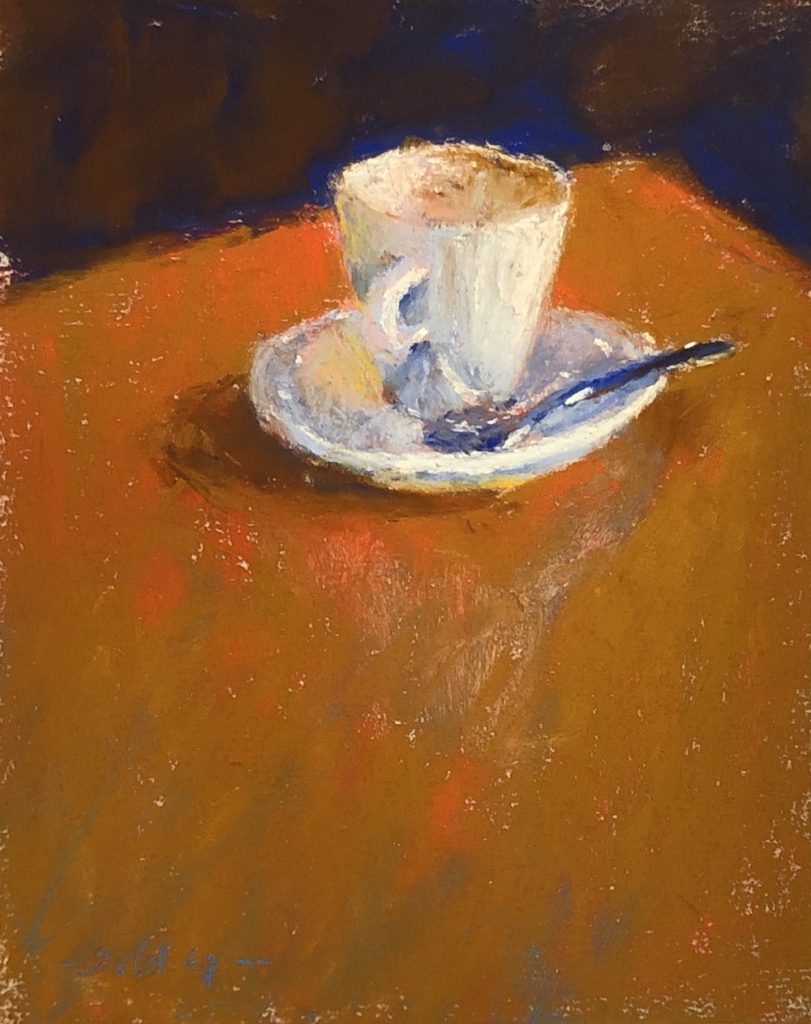 Gail Sibley, "Cappuccino Remains," Unison Colour pastels on UART 280, 7 1/2 x 6 in. Available
