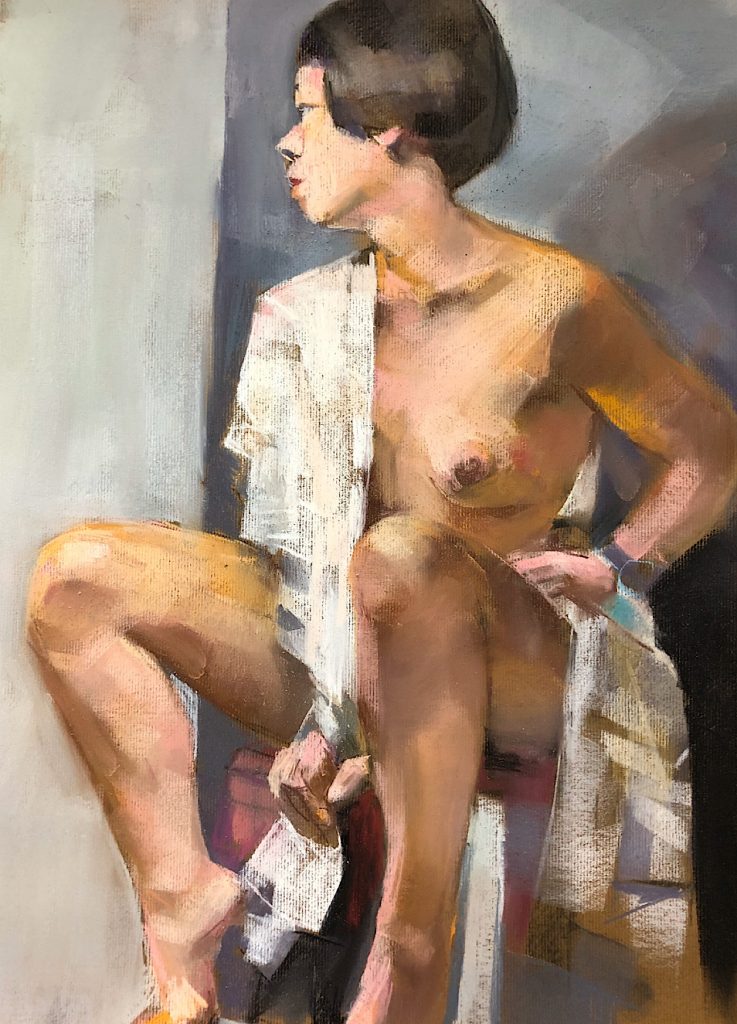 Yuji Sakuma - nude with white cloth