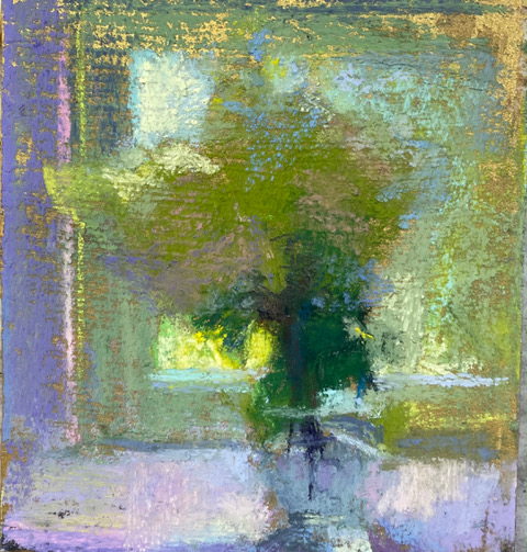 Loriann Signori, "Summer Moment," pastel on prepared paper, 6 x 6 in. Available