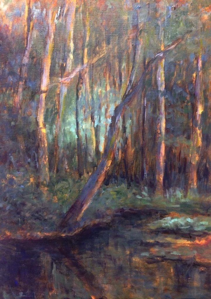 Tom Bailey, "Glow From Below," Various Pastels on Sanded Paper, 18 x 12 in.