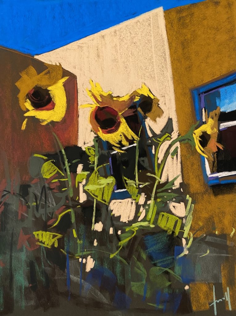 Tara Will, "Gold Rush," 2021, soft pastel, 25 x 19 inches. Available.