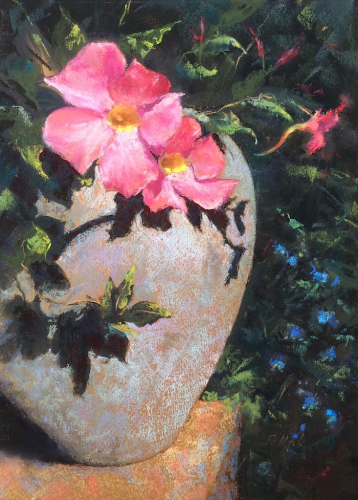 Laura Pollak, "Urn a Place in the Sun," 2015, soft pastel on Canson Mi-Teintes, 23 x 18 in.