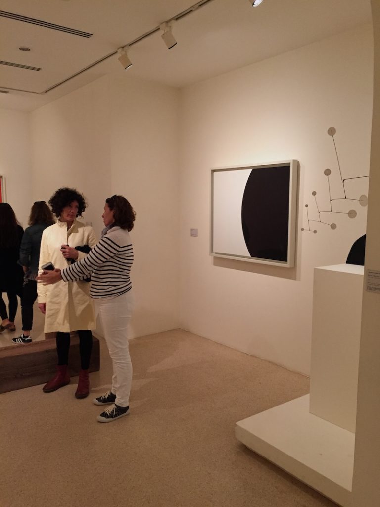 Reference photo from Venice Guggenheim Museum with Ellsworth Kelly's painting, "Black Curve IV," visible.