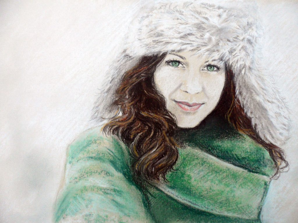 Lynn Howarth, ’Baby it’s Cold Outside,’ 2012, soft pastel on Ingres paper, 21x29 cm. Sold.