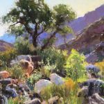 Aaron Schuerr, Canyon Oasis pastel, 10x12in. Private collection