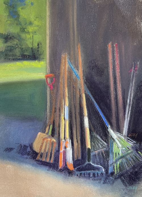 Jory Mason, "Good Days Work," pastel on paper, 12 x 9 in.