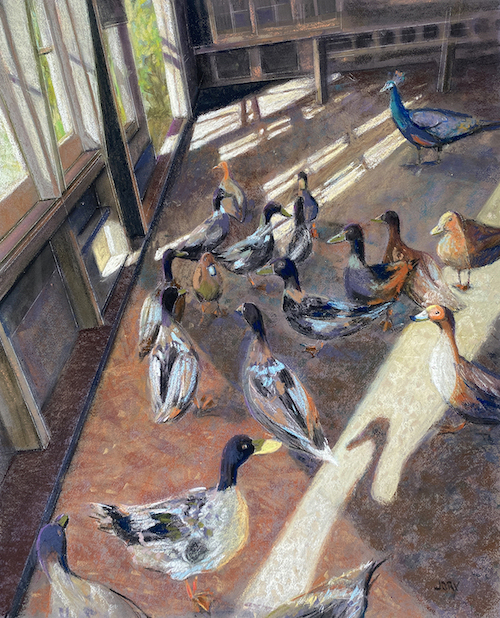 Jory Mason, "Light Quacking," pastel on paper, 20 x 16 in.