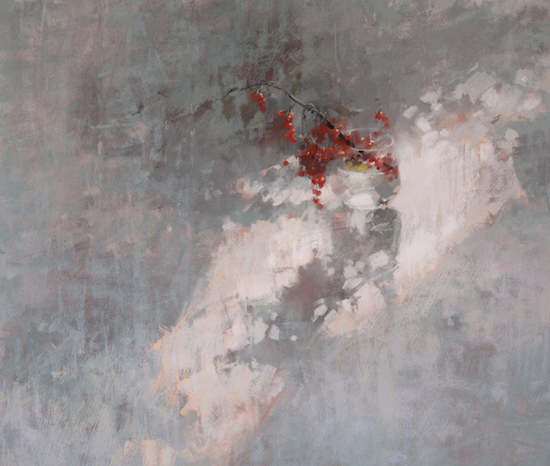 Olga Abramova, "Summer Shadows," 2021, pastel, 90 x 90 cm - detail.