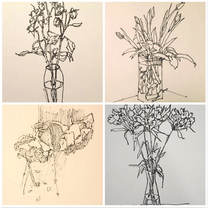 Taking small steps - Four of my 365 sketches!